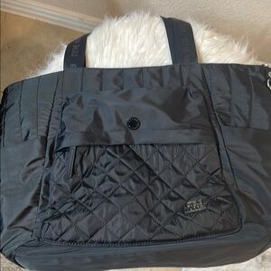 Black Quilted Tote Bag